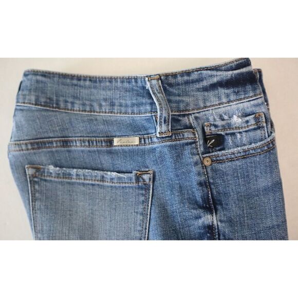 KanCan Los Angeles Women Sz 5/26 Blue Distressed Mid Rise Super Skinny Jeans $65 - Picture 5 of 8